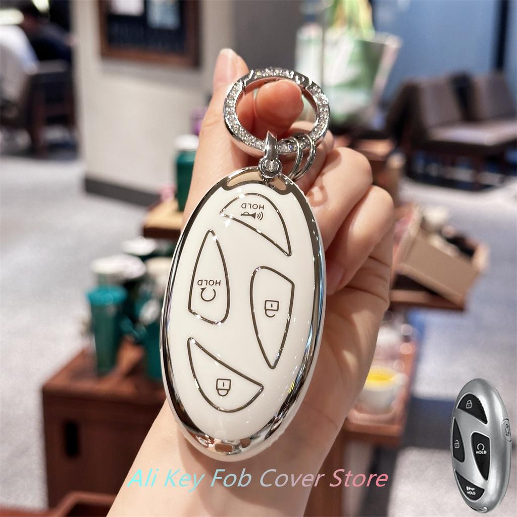 Key Fob Cover with Keyring Car Keychain for Chevy Malibu 2004-2012 Cobalt Pontiac G5 G6 Grand Prix Buick Lacrosse Saturn Aura Sk