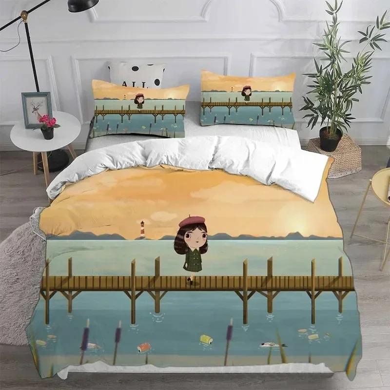 Home Textiles Little Misfortune Bedding Sets Comforter Quilt Bed Cover Duvet Cover Pillow Case Sets Kids Adult Size