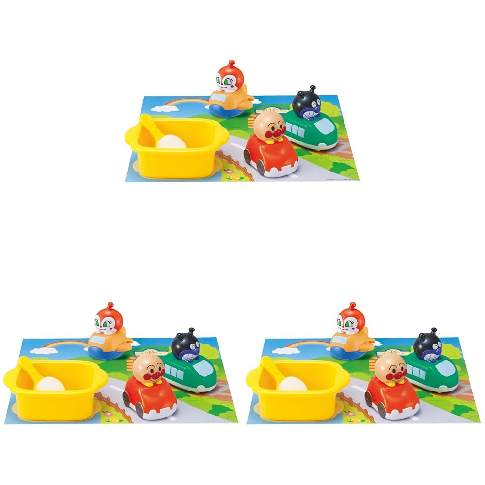

Color Changing Anpanman Water Play Doll Vehicle Set for Ages 3+ (Pack of 3)