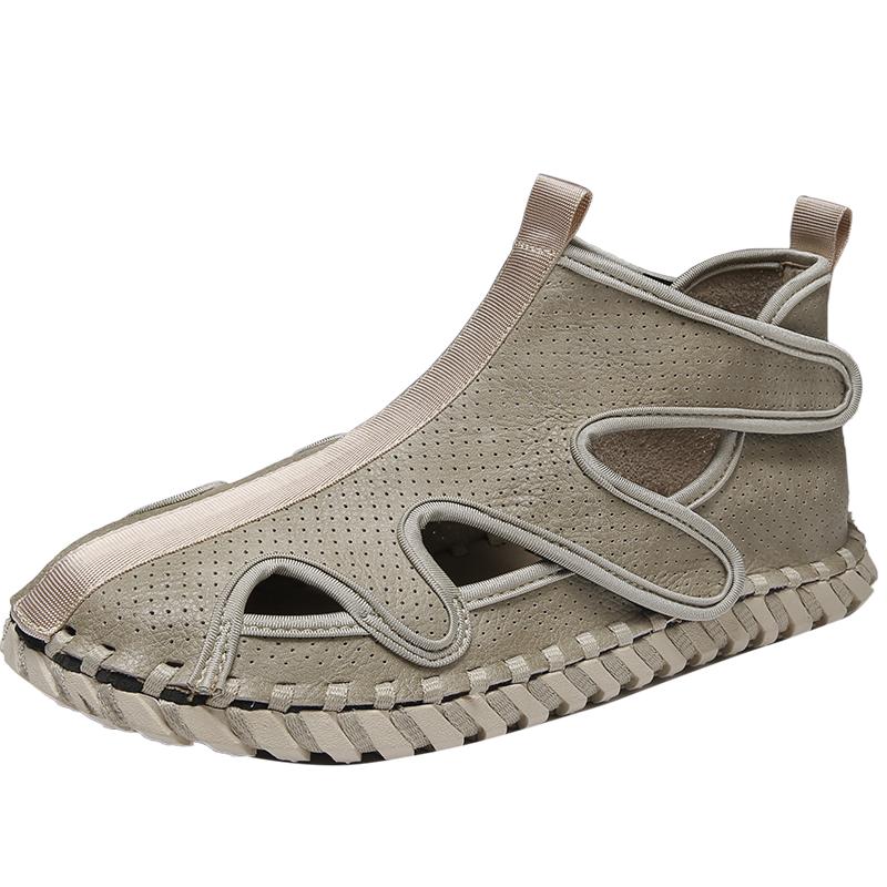 

Новые модели Летние дышащие мужские сандалии Удобные для отдыха на природе Стиль Вечеринка Пляж Прогулка модная и персонализированная мужская обувь 44 хаки