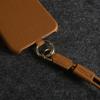 For Samsung Galaxy S22 5G Case with Lanyard Genuine Cow Leather PC Phone Back Cover