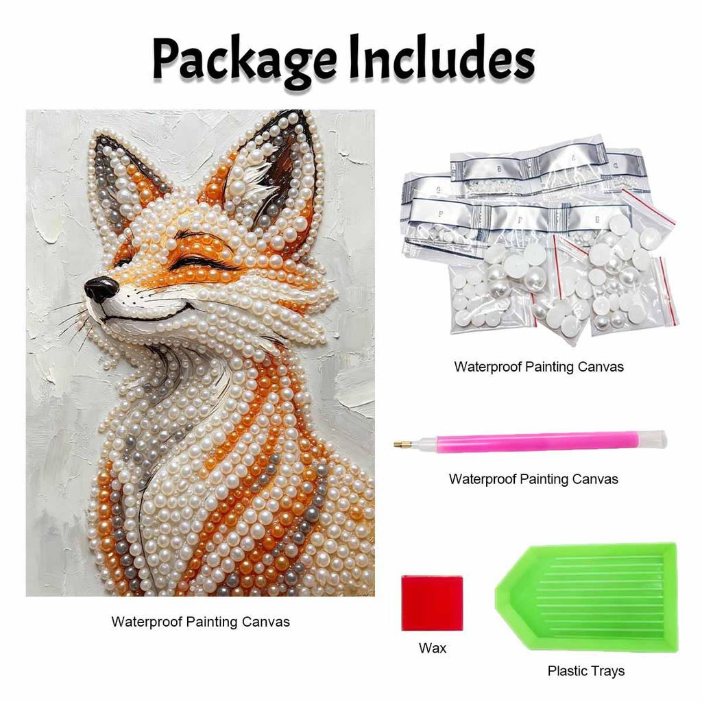 Fox Pearl Painting Handmade Diy Pearl Art Painting Stickers Home Decoration Gifts