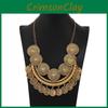 Vintage Geometric Alloy Coin Necklace With Totem Elements For Boho Style Fashion Jewelry