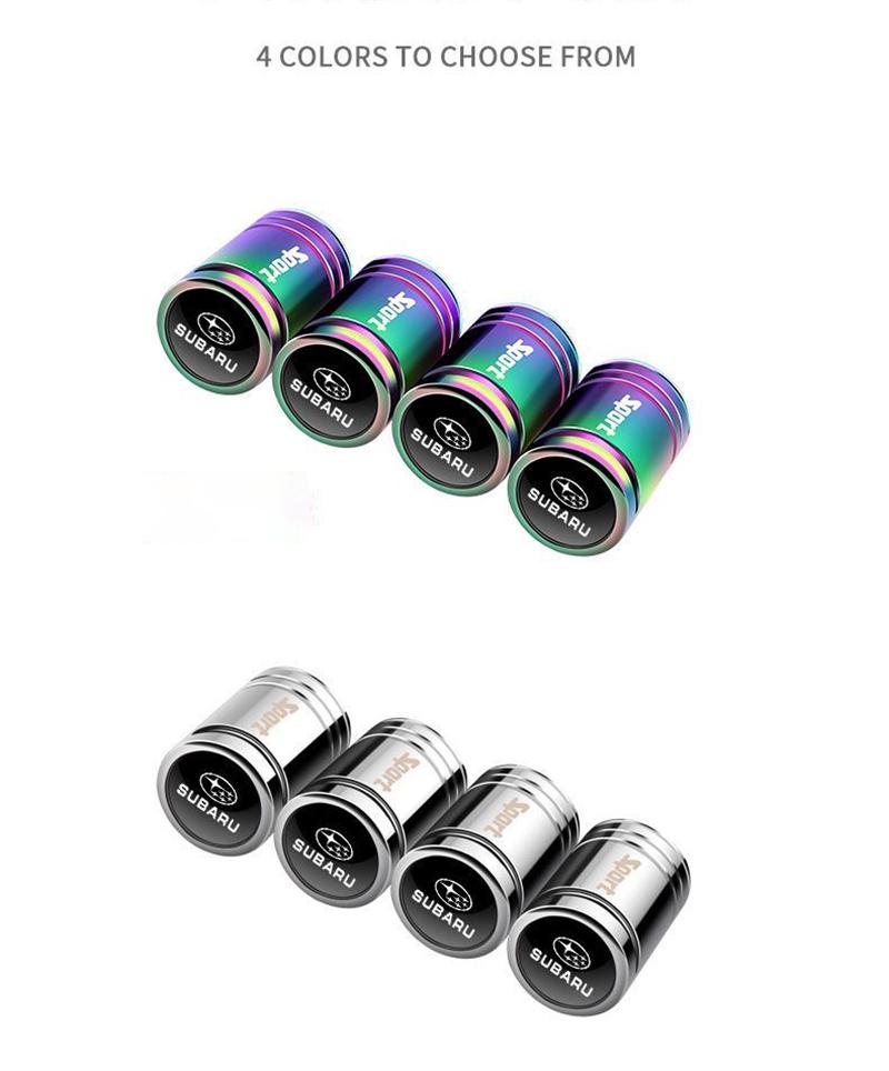 Subaru Forester Proud Tiger XV Car Tire Valve Cap Anti theft Valve Core Cover Metal Dust Cover rgw1