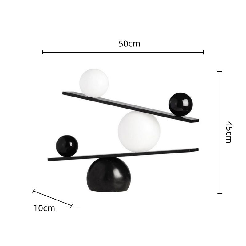 Metal Handicraft Geometric Golden Ball Seesaw Balance Ramp Metal Decorative Figurines Home Decoration Accessories