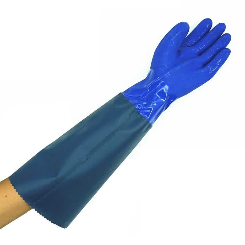 LuoGang Winter Fleece-Lined Industrial Oil & Acid Resistant Gloves