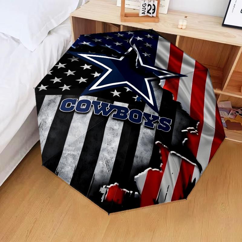 American Flag Cowboys Umbrella Folding umbrella, automatic umbrella 8-Frame for Travel, camping Use Gift for Halloween Christmas