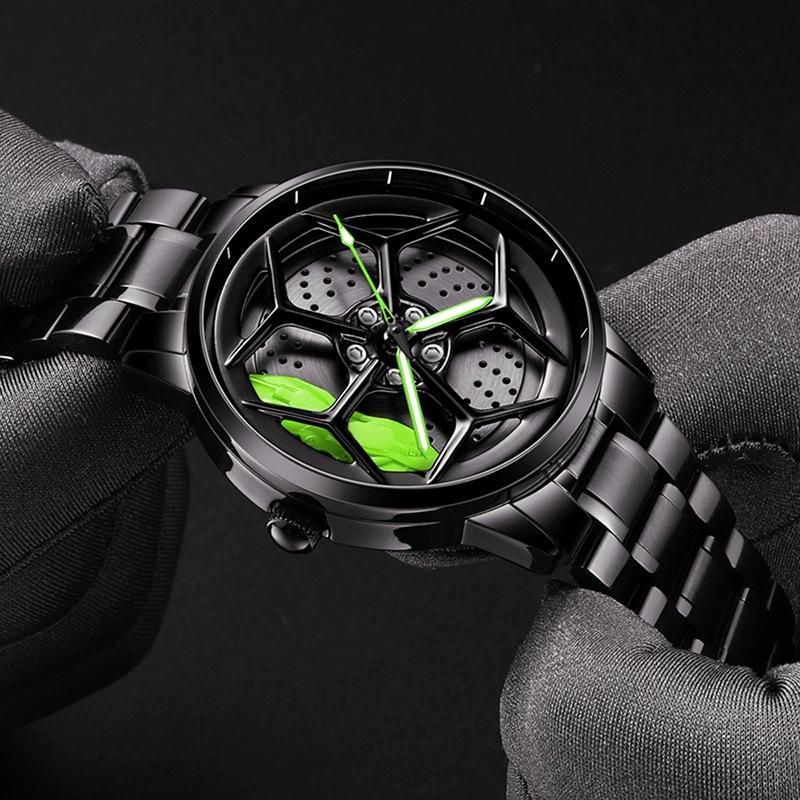 SVJ Multifunctional Men's Off-Road Waterproof Quartz Watch with 3D Hollow Design