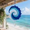 Beach House Hanging Decoration Ocean Wave Crochet Wind Spinner DIY Kit, Coastal Handmade Birthday Gift for Crafters Craft Ornament Home