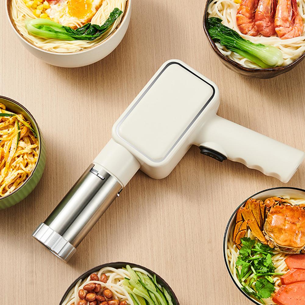 Handheld Automatic Dough Press Machine with 5 Different Shapes Portable Pasta Extruder Fast Pressing Pasta Machine Kitchen Tool