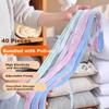 Xinqin Elastic Band, Luggage Packing Strap, Clothes Storage Organizer, Pants Leg And Curtain Binding Strap, 40 Pieces Per Pack