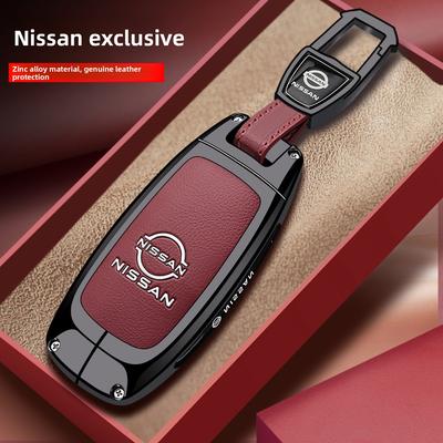 Zinc Alloy Leather Car Key Cover Case Qashqai Juke X-Trail Patrol Note Leaf Altima Maxima Murano Tiida Teana Rogue Sentra