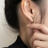 Vintage Dark Gothic Kinitial Sword Earrings For Women Men Blade Piercing Earring Ear Jacket Punk Goth Halloween Jewelry Gift