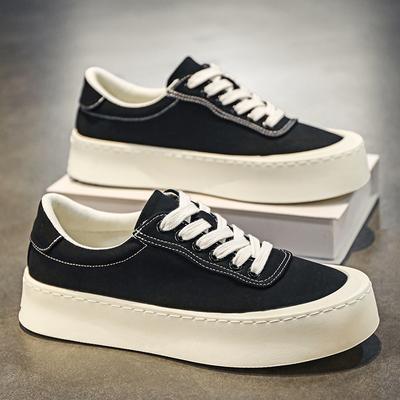 Pánské plátěné tenisky platforma silná podrážka ležérní boty venkovní skateboarding pánské vycházkové boty zapatillas hombre