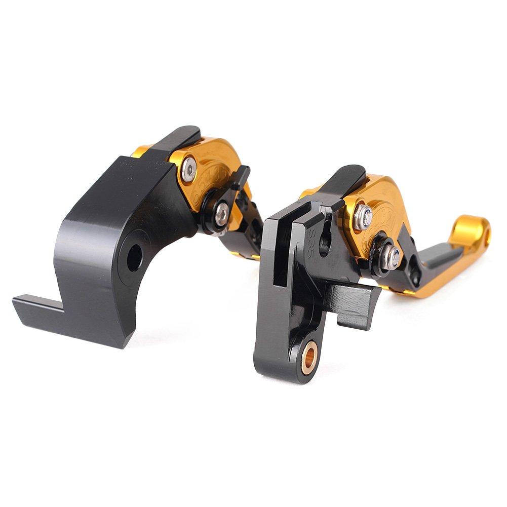 Mallofusa Motorcycle Brake Clutch Lever Set Adjuster Retractable Telescopic 6 Level Adjustment Genuine Replacement