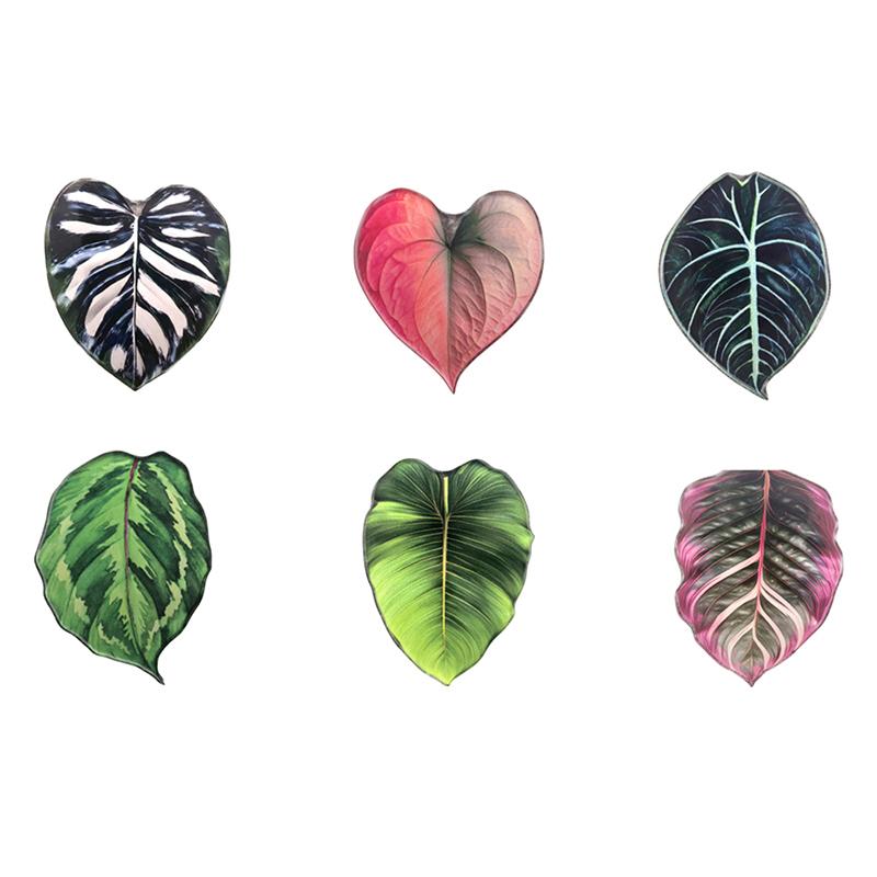 

Декоративные магниты на холодильник, набор из 6 штук, дизайн в виде листьев растений, для украшения дома и напоминаний