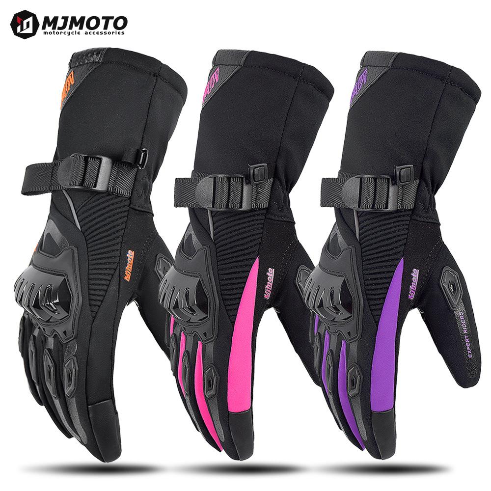 Riding anti-drop and non-slip touchscreen locomotive racing full-finger gloves four-season tram