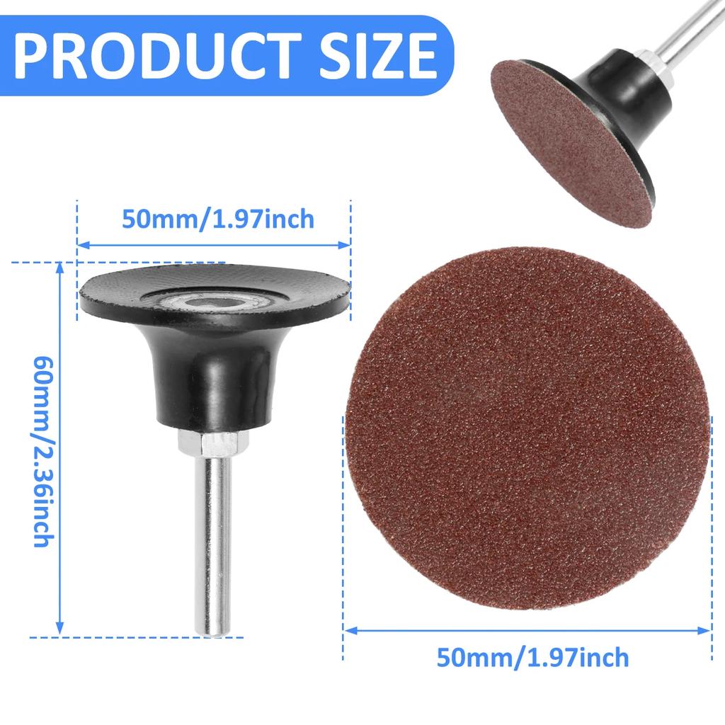Grit Sanding Paper Sanding Disc Pad 2 Inch Alumina Sanding Pads 80-3000 Quick Change Sanding Sheet Drill Grinder Rotary Tools
