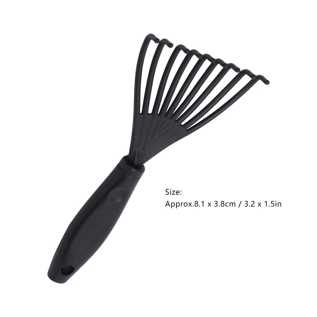 Plastic Rake Hair Comb Cleaner Hair Dirt Remove Comb Brush Cleaning Tool for Home Salon Black