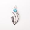 Swiss Blue Topaz Gemstone 925 Sterling Silver Jewelry Handmade Chain Pendant PP-36-12