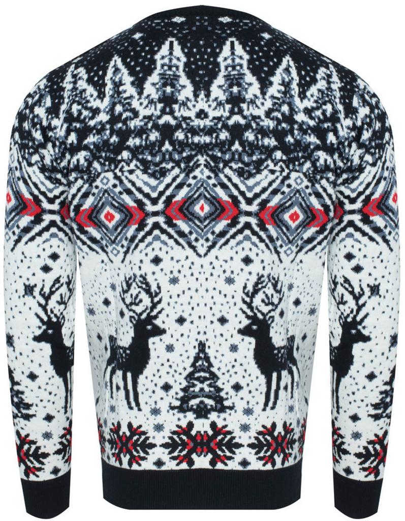 MEN'S SWEATER - 2310 NAVY BLUE CHRISTMAS XXL