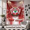 Tapisserie murale personnalisée avec nom et texte, Tapisserie décorative Southampton FC pour chambre à coucher