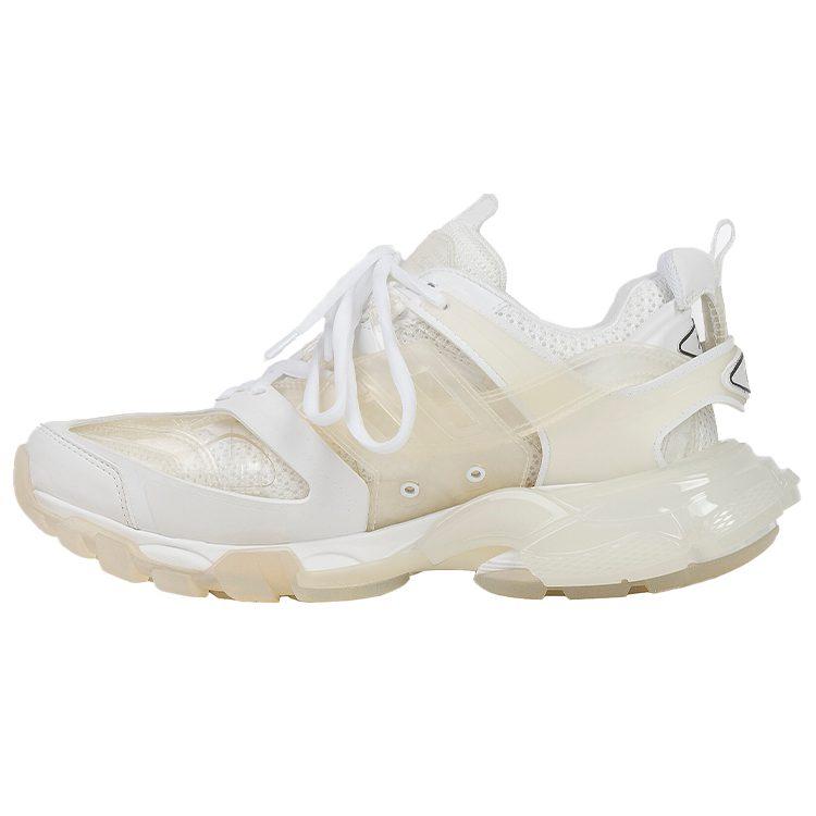 Balenciaga Track Clear Sole Low Mesh Nylon Sneakers White 647742W3BM19000