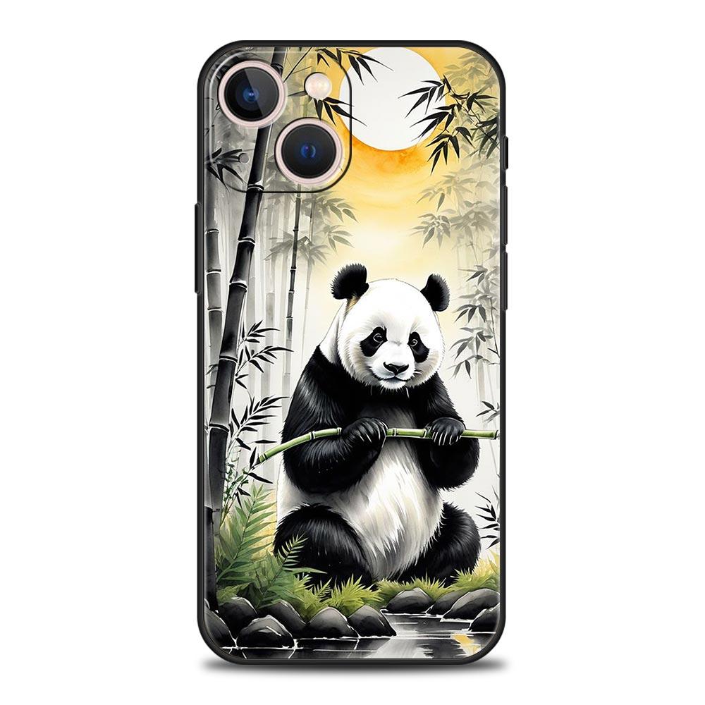 Baby Panda Phone Case Cover for iPhone 17 16 15 14 13 12 Pro Max 11 Pro Max 17 AIR Plus Shockproof Soft TPU Shell Fundas Capas