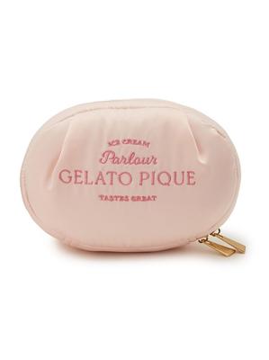Satin Logo Embroidery Pouch PWGB234658 PNK [Gelato Pique]