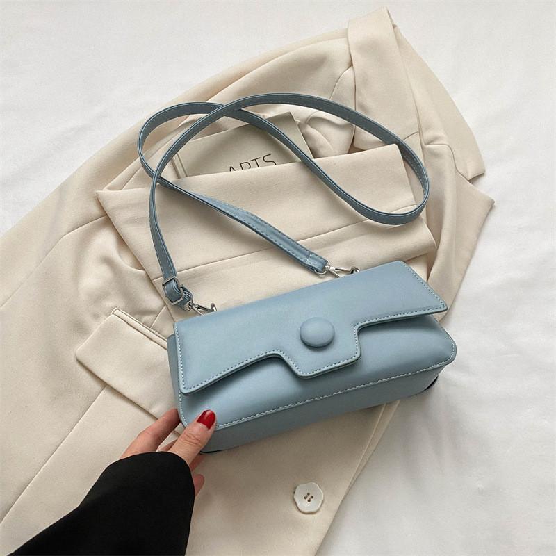 Trendy Pu Leather Small Square Shoulder Bag For Women In Versatile Street Style