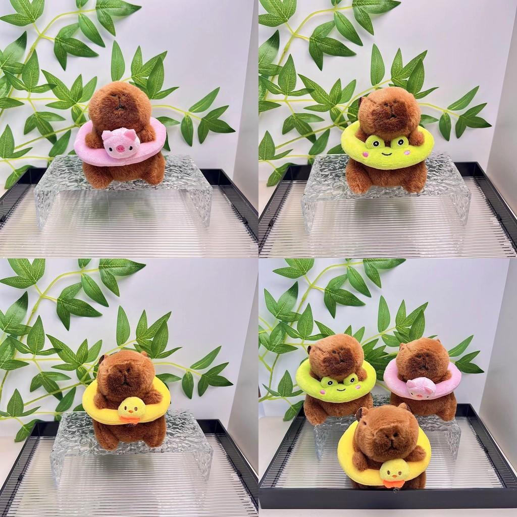 Plush Capybara Stylish Pendant Keychain Adorable Stuffed Animal For Bag Decoration