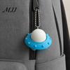 Fidget Toy Pendant 3D Printed UFO Decompression Toy, Creative Flying Saucer with Desktop Gadget Metal Bead Chain for Stress Relief, Anxiety