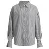 Shop Women S Workwear Striped Flare Sleeve Shirt blouSe Black Ean wSh 1319