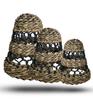 Lamp Shades Banana Leaf Raffia Set of 3