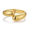 Exaggerated Punk Smooth Glossy Metal Open Cuff Bangles for Women Vintage Arm Bracelet Grunge Jewelry Steampunk Men