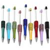 5 Pcs DIY Beaded Pen Rhinestones Pen Colorful Beadable Pens Handmade Bead Ball Pen Cute Pens Stationery School Office Supplies Kids Gift