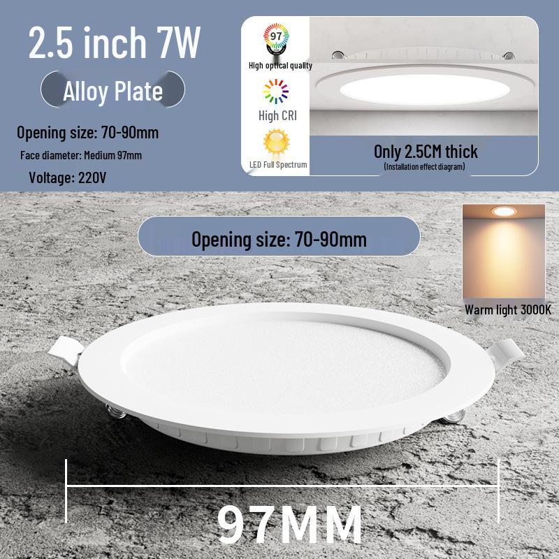 Ultra-Thin LED Downlight: 4-6 Inch Recessed Ceiling Spotlight
