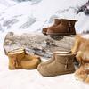 Northeast Snow Boots Women's 2025 New Winter Low-heeled Warm Shoes Piled, Thickened, Non-slip and Heightened Bread Cotton Shoes