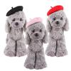 Designer Hats Decorative Cat Dog Beret Hat Warm Headgear Pet Accessories Cat Dog Warm Cap Party Photo Props Pets Hat