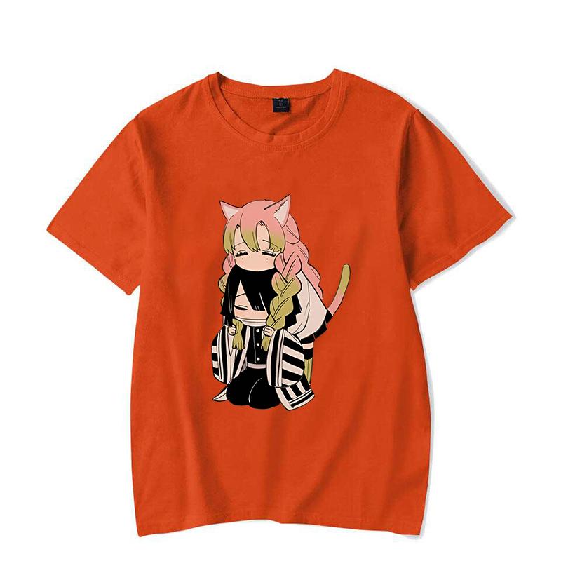 New Hot Anime Cartoon Kanroji Mitsuri Iguro Obanai T-shirts Fashion Women Men Summer Tee Shirt Couple's Casual Short Sleeve