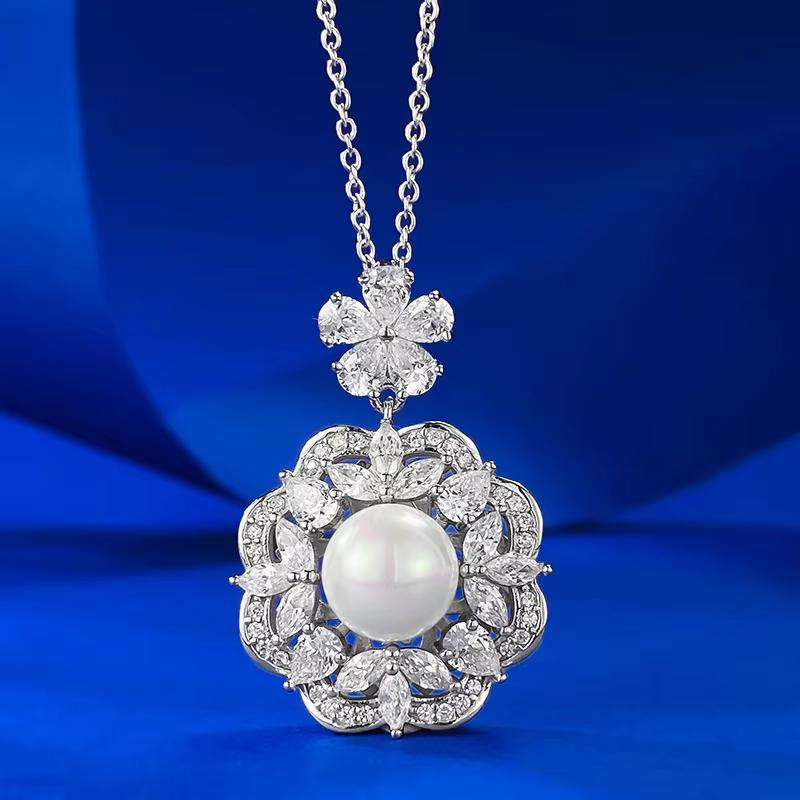 New European and American S925 Silver Necklace Pendant for Women's Light Luxury Daily Fashion Jewelry Women