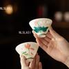 1pc 70ml Ceramic Hat Cup Chinese Style Underglaze Colored Tea Cup Household Hospitality Teacup Kungfu Drinking Utensils Teaware