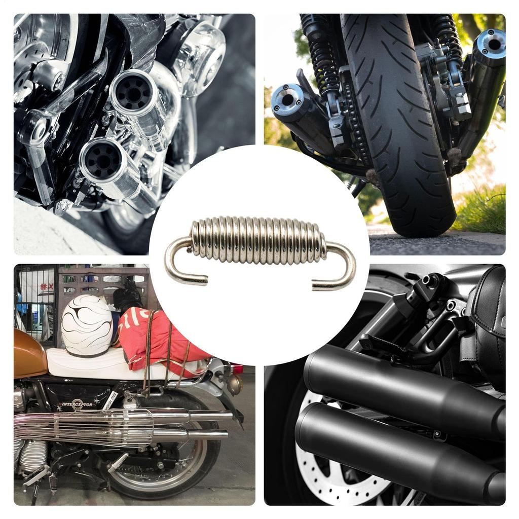 Exhaust Pipe Spring, Stainless Muffler Spring for Exhaust Pipe, Muffler Hook Portable, Long Lasting Modified Accessory Elasticity for Car Scooter
