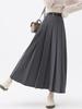 Women’s Pleated Skirt Preppy Style High Waist A Line Mid-length Skirts Vintage Casual Y2k Clothing Autumn