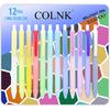 COLNK Assorted Colors Ballpoint Pens, Medium Point 1.0mm,Comfortable Triangle Grip Colored Pen Ballpoint Set for Journaling Planner,Long Lasting