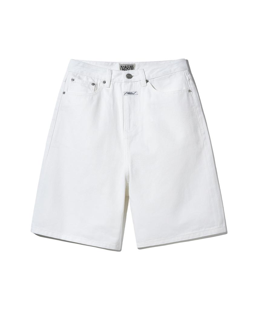 Malittepeulangsowajeobeo W Long Bermuda Denim Pants White