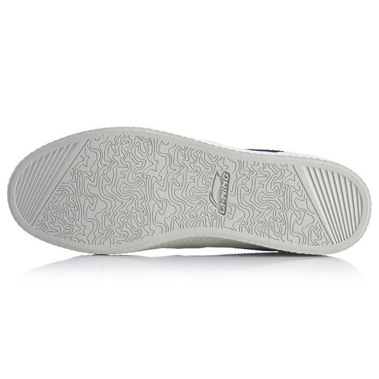 Li Ning Wave Slip Resistant, Abrasion Resistant, Lightweight Low top Skateboard Shoes Men's White Blue AGCP315-1