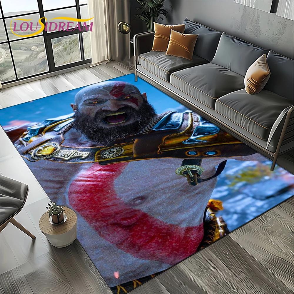 27 Style Kratos God of War Games Cartoon Carpet Rug for Living Room Bedroom Home Sofa Decoration,Kid Area Rug Non-slip Floor Mat