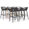 Day and Night - Day and Night High Table and Bar Stools 7 Pieces White and Gray