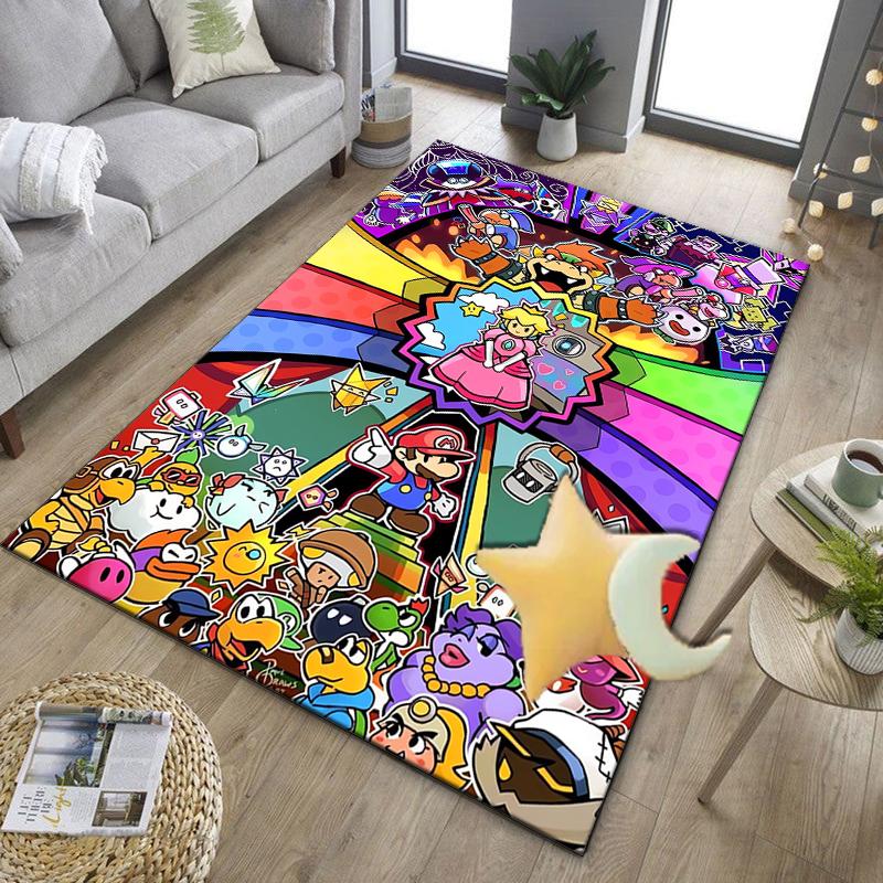 Princess Peach Adventure Office Rug Chair Mat, Game Carpet, Suitable for Front Door, Bedroom, Living Room, Desk, Holiday Gift